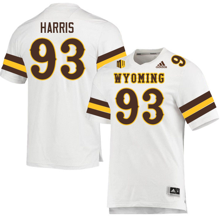 #93 DeVonne Harris Wyoming Cowboys Jersey College Football Uniforms,Gears,Jerseys-White